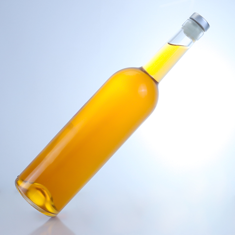 Customized Logo Sealing Type Cork Glass Bottle for Whisky Vodka Tequila Gin Rum Made