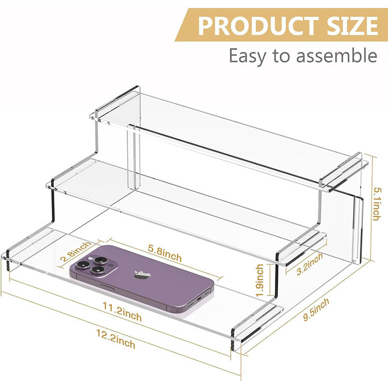 Easy Assemble Clear Acrylic Display Shelf For Cupcake Cosmetics Perfume organizer