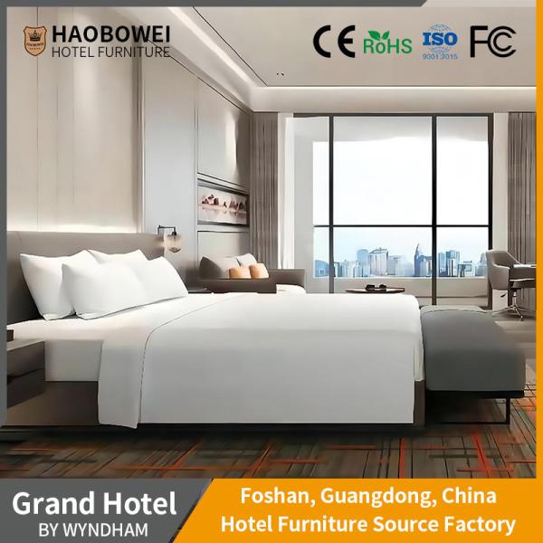 Foshan Luxury Style Double Bedroom Hotel Furniture Train / Sea Transportation