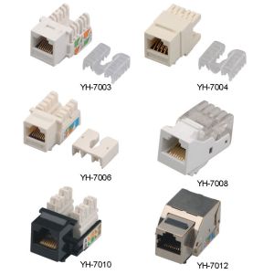 Black Surface RJ45 8P8C Socket Cat5e Network Keystone Jack for Blank Lan Patch