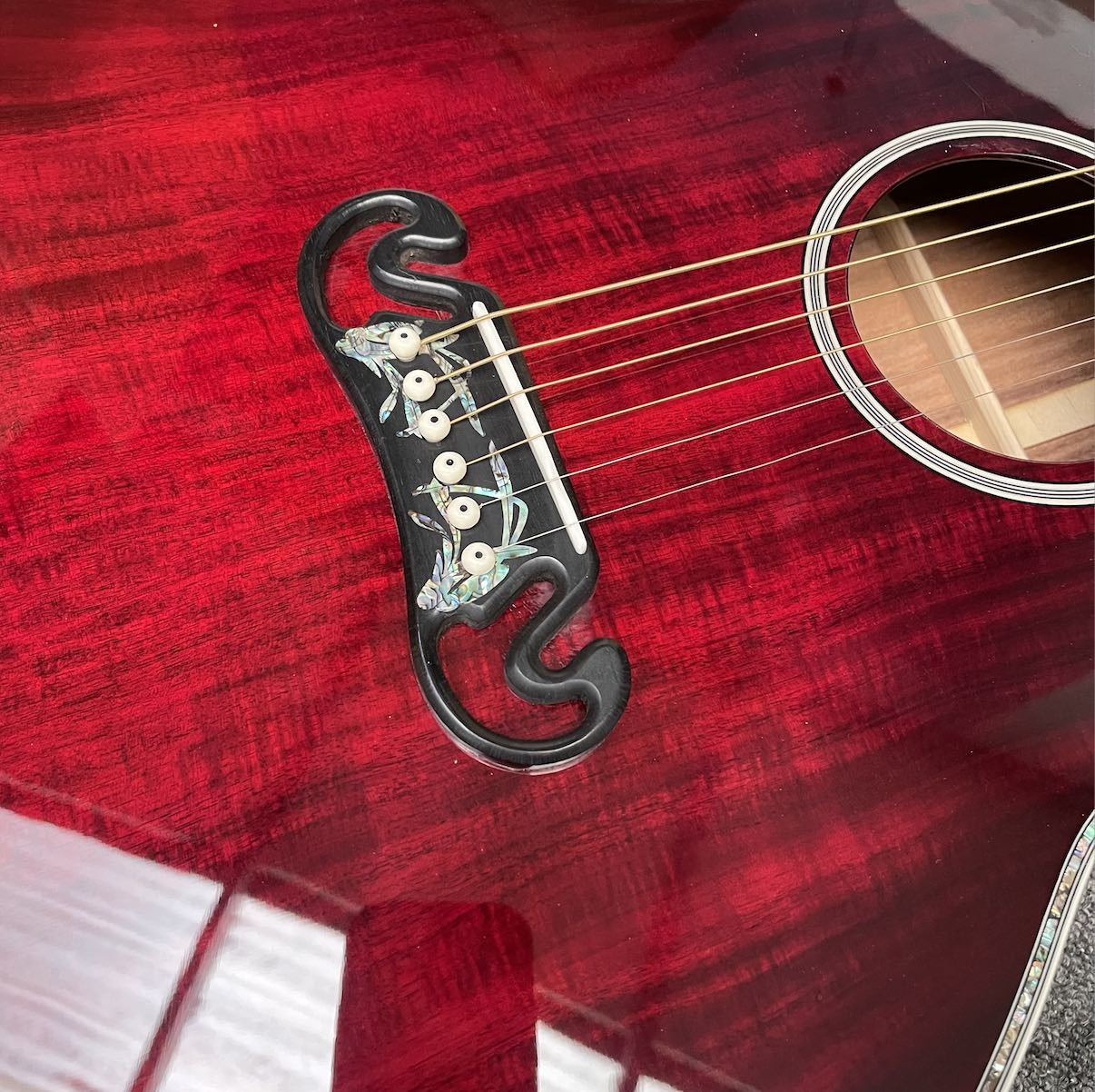 Custom 43 Inch Jumbo Gibson Style SJ200 Cutaway Solid KOA Wood Acoustic Guitar with Double S1-PRO V3 Pickup, Solid Wood Version