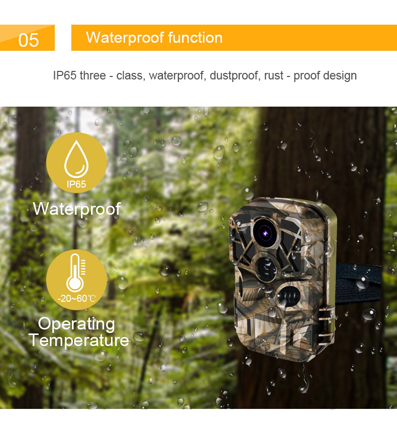 2in 4k Night Vision Hunting Camera Waterproof Animal Trail TFT LCD