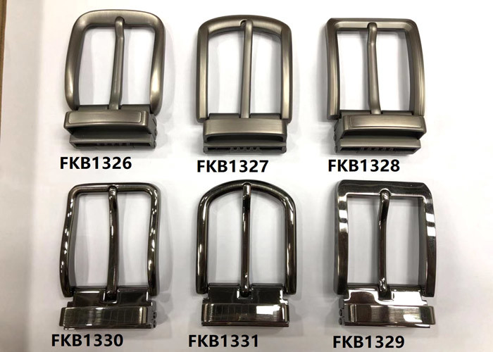 Brushed Gunmetal Replacement Belt Buckle / Nickel Free Reversible Clamp Belt Buckle