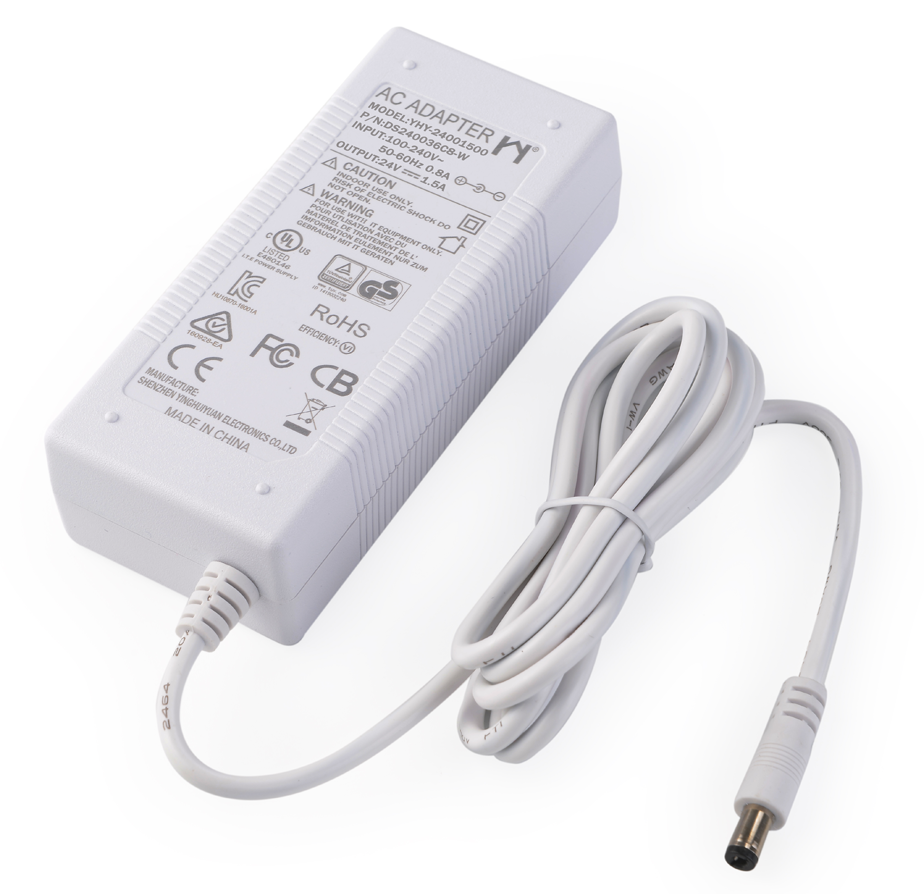 24v Switching Power Supply , UL Class 2 VI Indoor Power Supply Desktop Type
