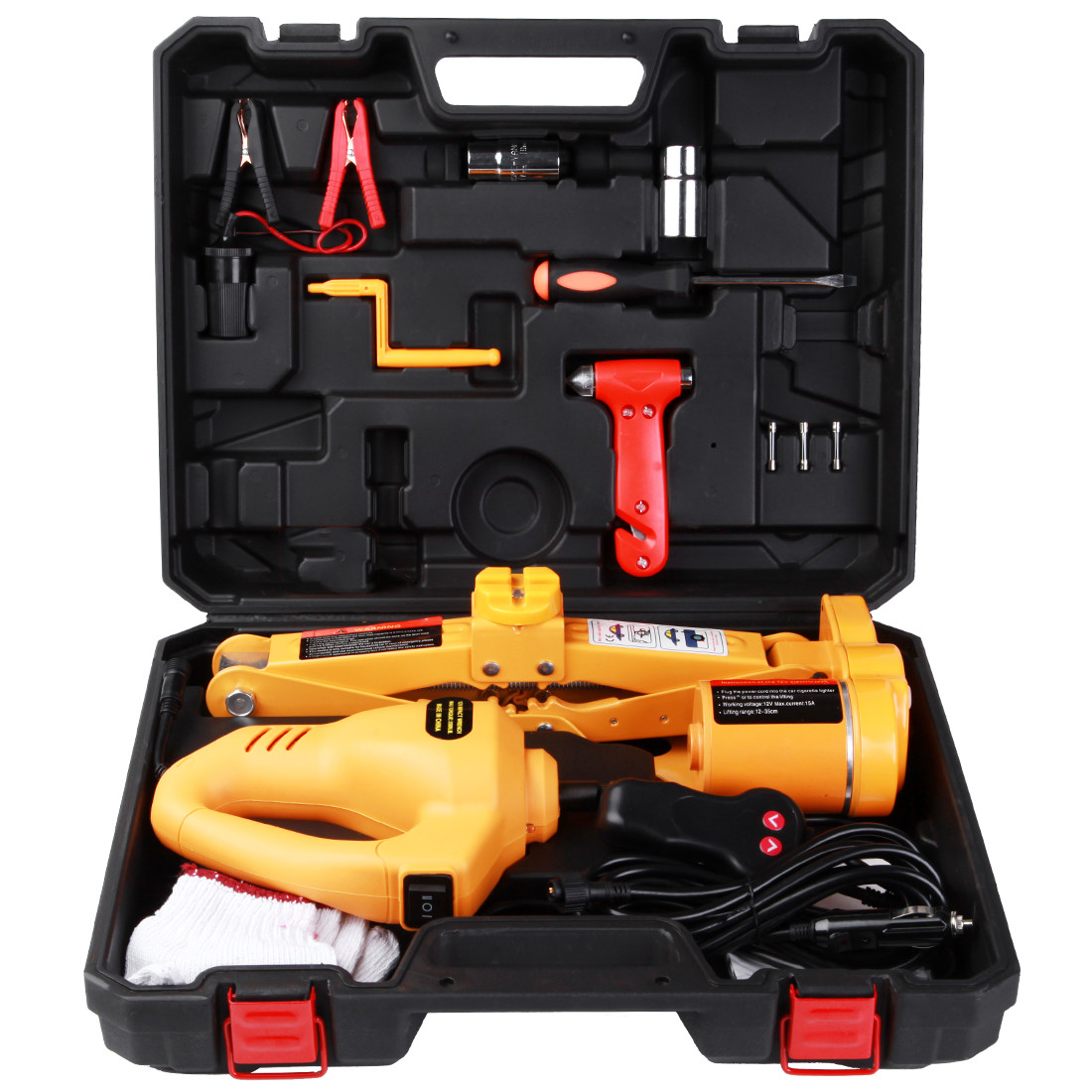 2T Electric Scissor Car Jack Automotive Emergency Tools Impact Wrench