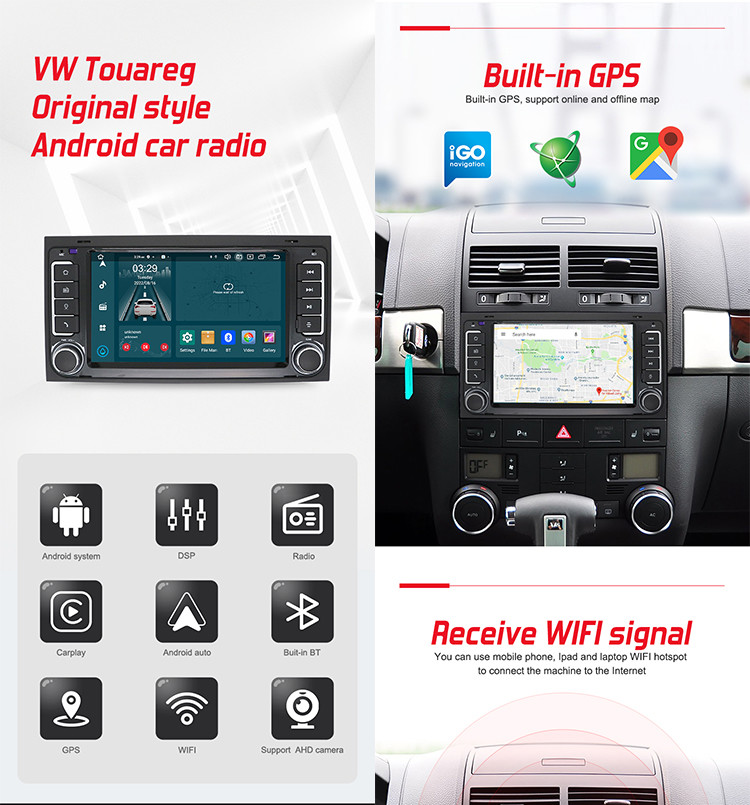 Volkswagen Touareg OEM Car Radio Support 4G Wireless Carplay Car Multimedia Player
