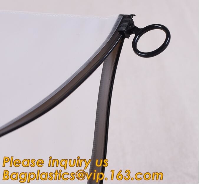 Plastic Bag OEM Custom PVC Loop Handle Image Printed Plastic Shopping Bag,Promotional Clear Waterproof Plastic Cosmetic