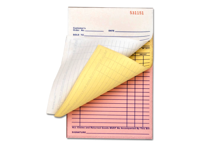 Professional 5 Ply Blue Black Image Ncr Paper Carbonless in sheets 48-100 Gsm
