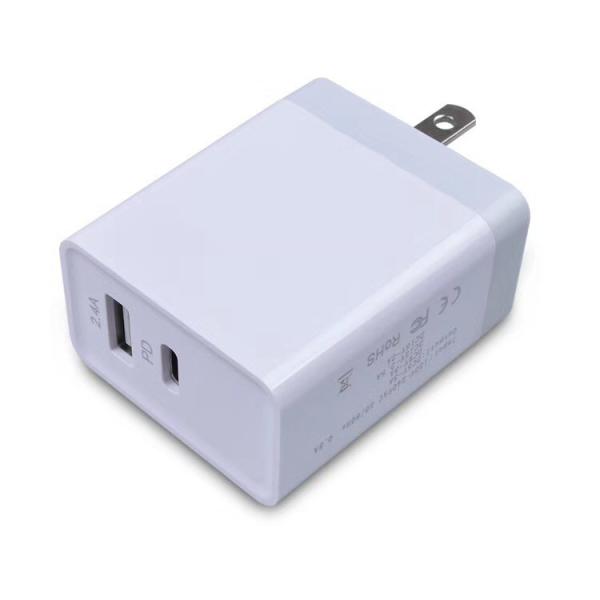 US Travel Quick Charge 3.0 Charger White Color Type C PD Output Customs Silk