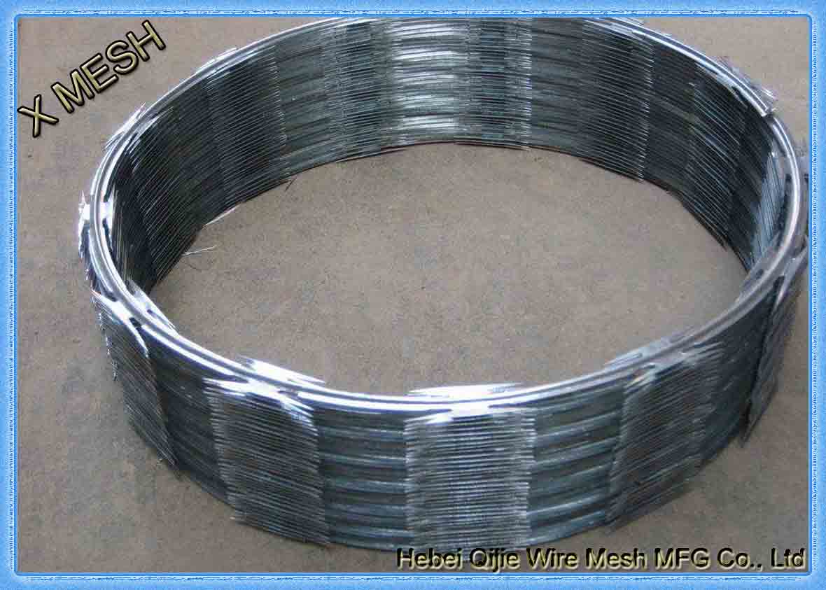 450mm Coil Diameter Galvanized Binding Wire Concertina Razor Barbed Wire
