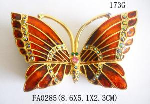 China Hot sale cute butterfly shape jewelry box custom portable nice jewelry box on sale
