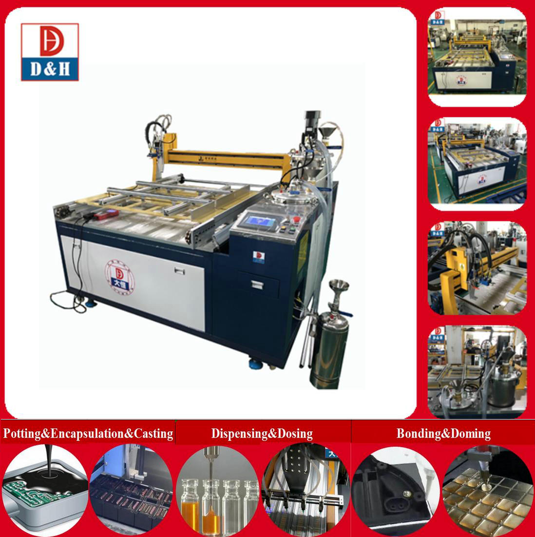 Electric Driven Epoxy Resin Dispenser Machine for Two-Component Adhesive Coating Mixing