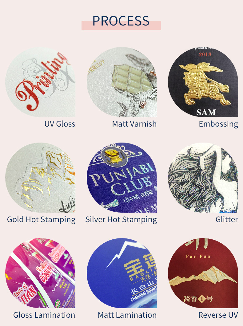 Transparent Waterproof Round Label Stickers Printing With Silver Golden Foil Text