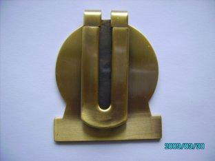 Gold / Antique gold metal engraved money clip with poly bag
