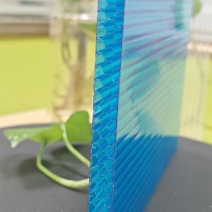 2.1m*5.8m thickness 10mm Blue Polycarbonate Honeycomb Sheet Versatile High
