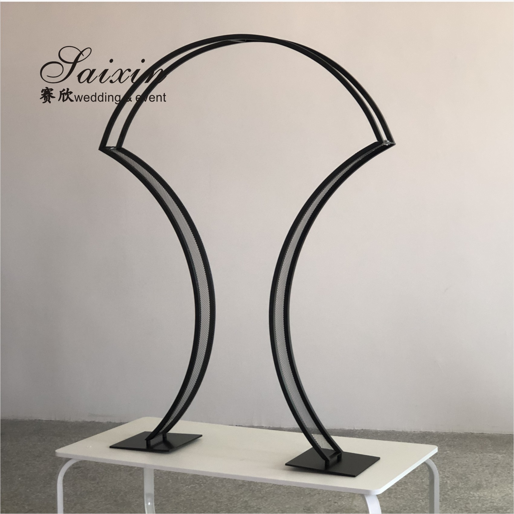 Saixin designs wedding party centerpiece gold metal flower pot stand