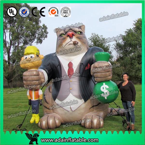 Giant 6m Cartoon Inflatable Cat Commerical Advertising For Outdoor/ Event Animal