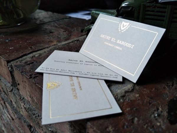 Beautiful Delicate Gold Letterpress Business Cards Full Color Printing For