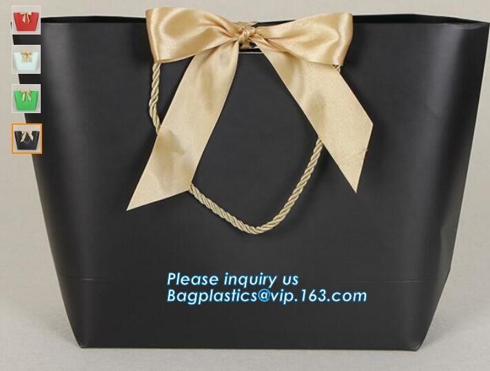Luxury paper bags with handles Different Sizes,250gsm art paper shopping carrier bag custom printing with handle rope