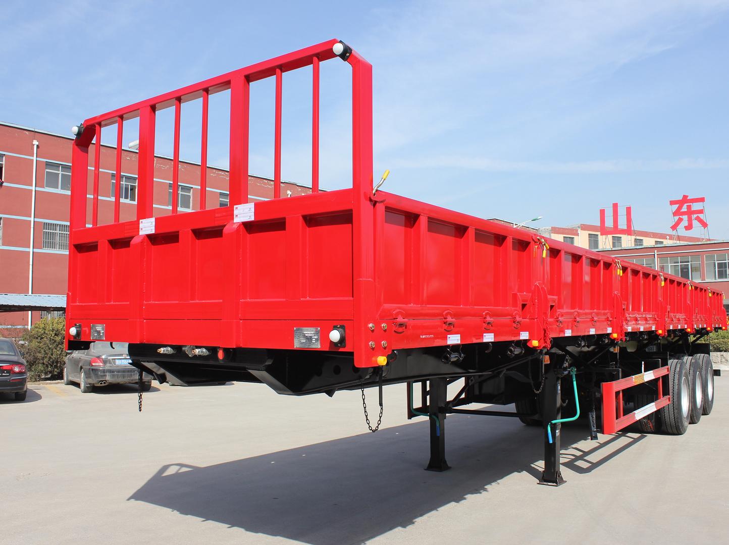 3 Axles 40t Bulk Cargo Semi Trailer with Side Wall As Per Client's Specifications
