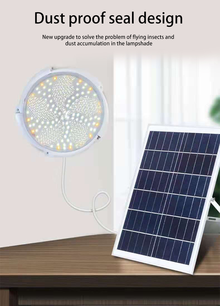 High Power 100w 200w 300w Indoor Solar Ceiling Lights Three Color Changeable