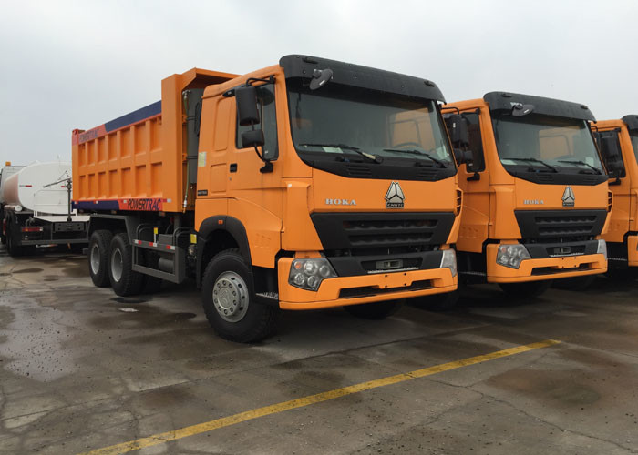 LHD 6X4 Heavy Duty Tipper Dump Truck 10 Wheels 30 - 40 Tons For Mining Industry