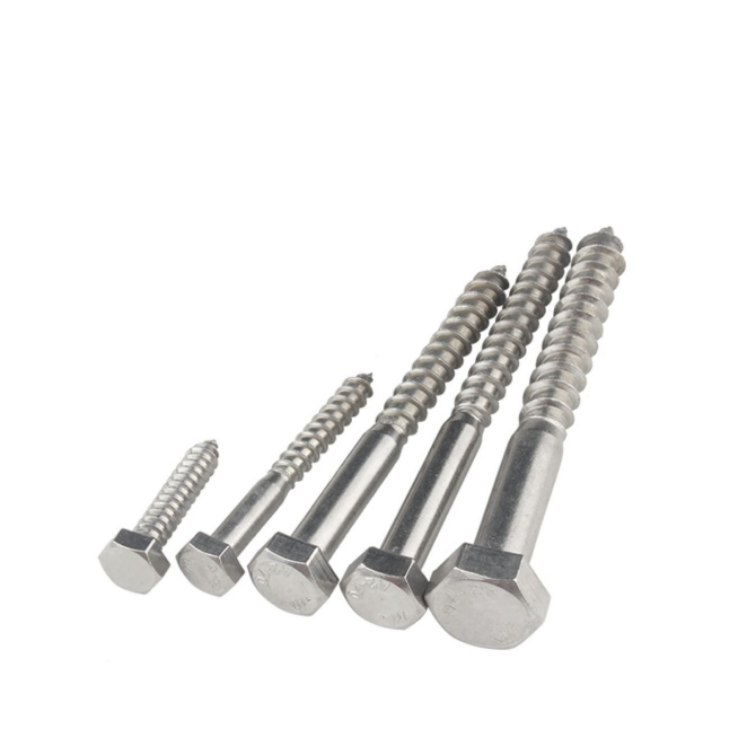 Zinc Plated Grade 4.8 8.8 Galvanized Coach Lag Screw DIN571 Hexagon Head Wood Screw
