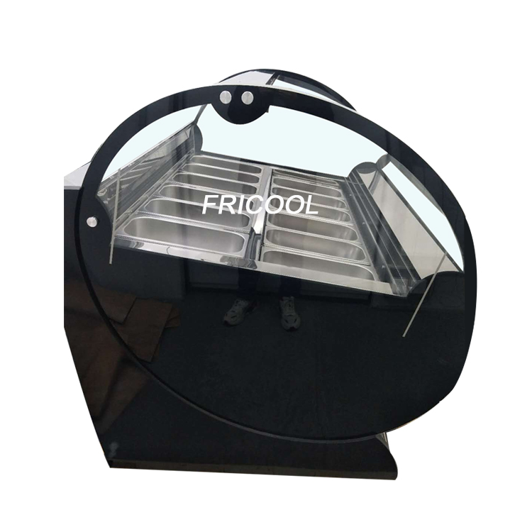 16 Pans Ice Cream Display Freezer 500L