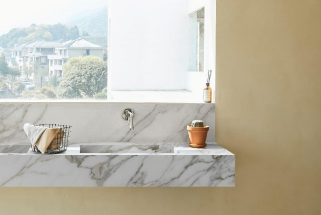 Polished/Matte Porcelain Tile Finish Full Body Sintered Stone Bench Top for Bathrooms