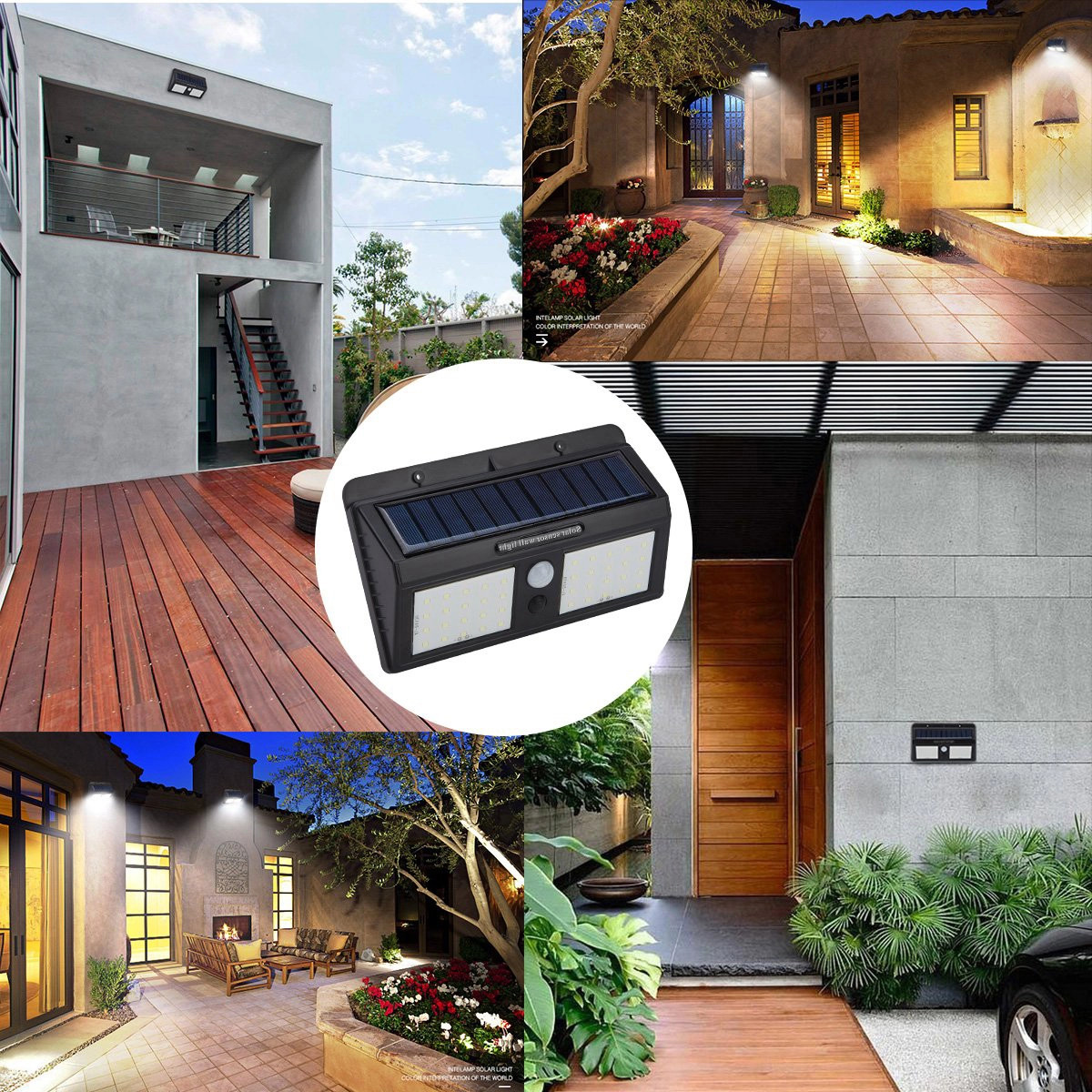 12.5*10*5CM LED Solar Wall Light