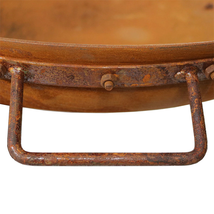 Outdoor Steel Fire Pit Wood Burning Garden Decorative Corten Steel Fire Pits Bowl
