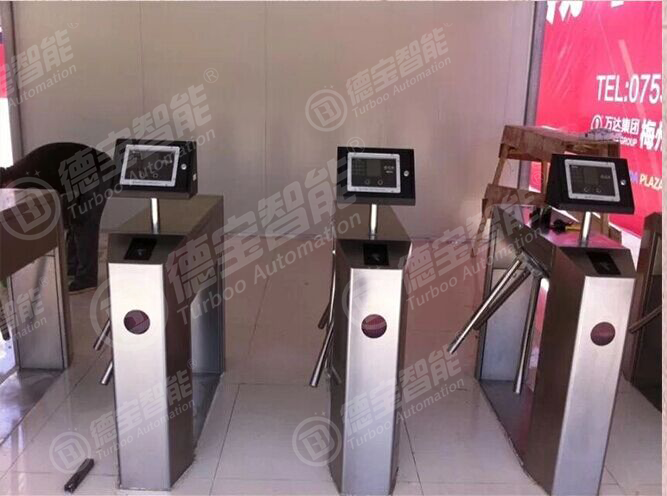 Bidirectional Tripod Turnstile Gate Barcode Reader Semi Automatic 100-240V AC 7