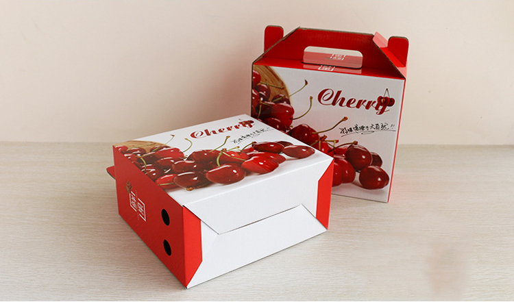 4 Color Printing Custom Corrugated Boxes 22X18X0.4 Cm For Fruit Packaging