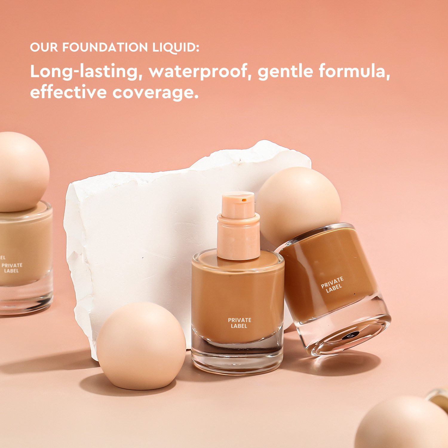 Private Label Full Coverage Makeup Moisturizing Brightening Concealer Waterproof Long Lasting Liquid Foundation for Women
