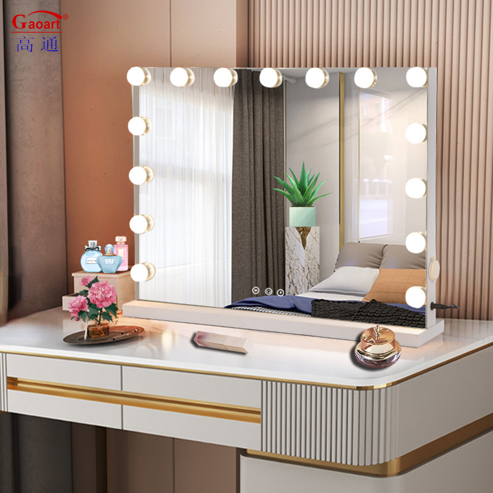 Customizable Fashion Design Makeup Vanity Hollywood Led Mirror with Chrome Finish