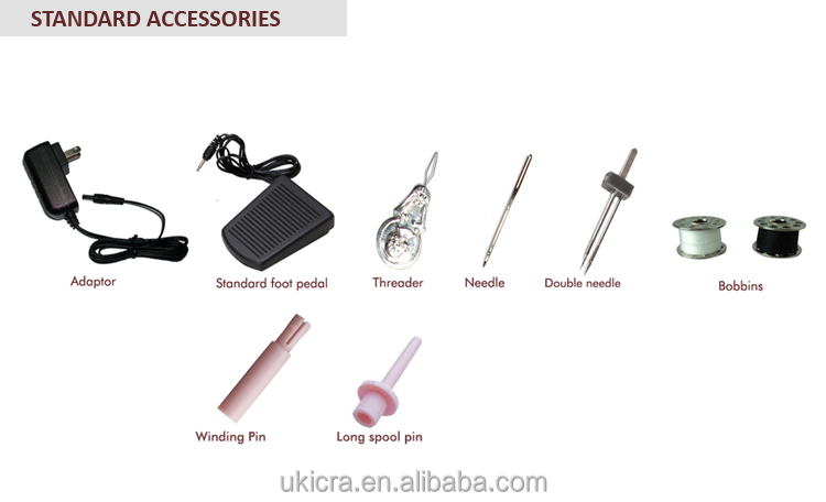 ABS Metal Household Sewing Machine with Dual Speed and Power Supply User-Friendly
