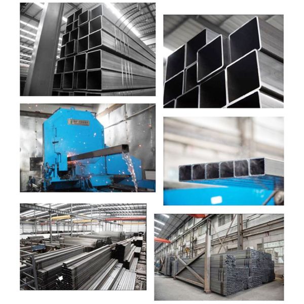 Thickness 06 to 20 mm Carbon Steel Square Rectangular Tube ASTM Standard Bending Processing Black Painted Hollow Section Steel Pipe