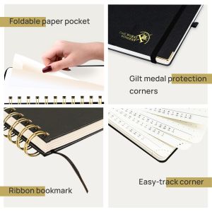 Tiny Hardcover Weekly Planner With Hourly Schedule Monthly Tabs