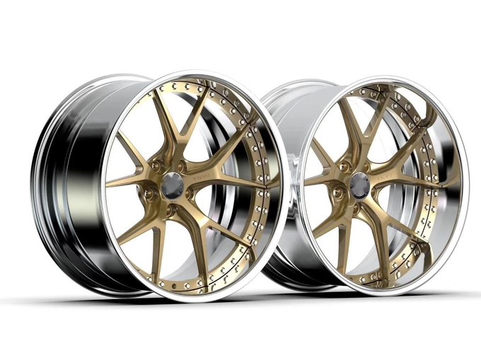 Two pieces custom deep rims for car 18 19 20 21 22 inch alloy wheels forged car wheels