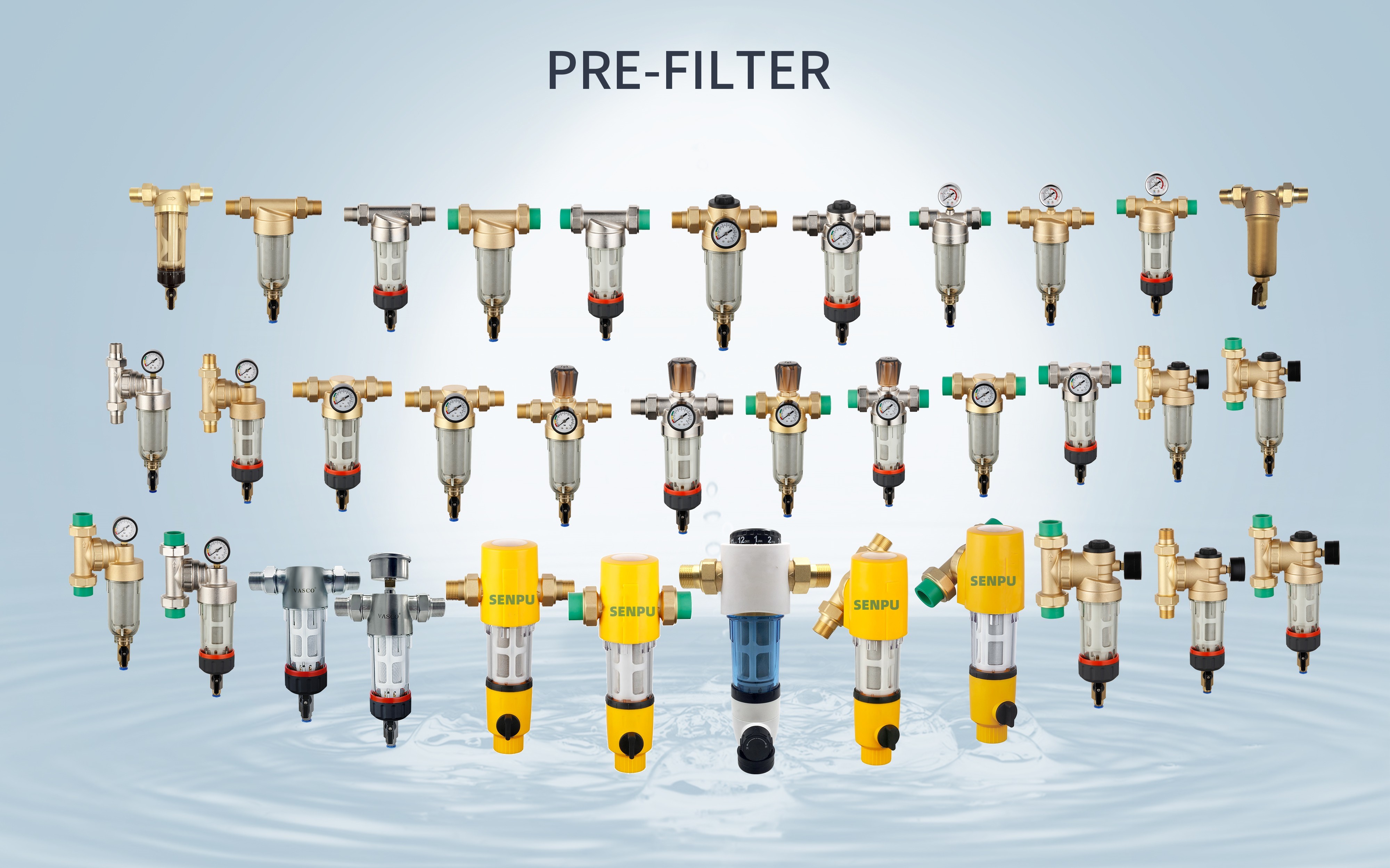Home In Line Brass Pre Filter Sediment Sand Pipeline Water Filter