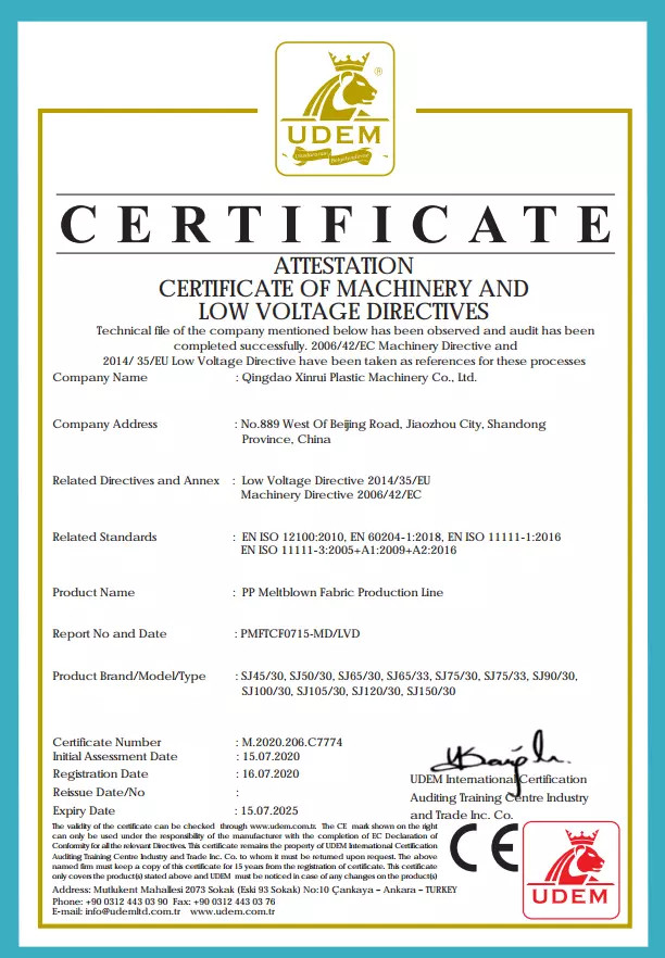 PLC Control 175mm Mask Filter PP Meltblown Nonwoven Fabric Making Machine