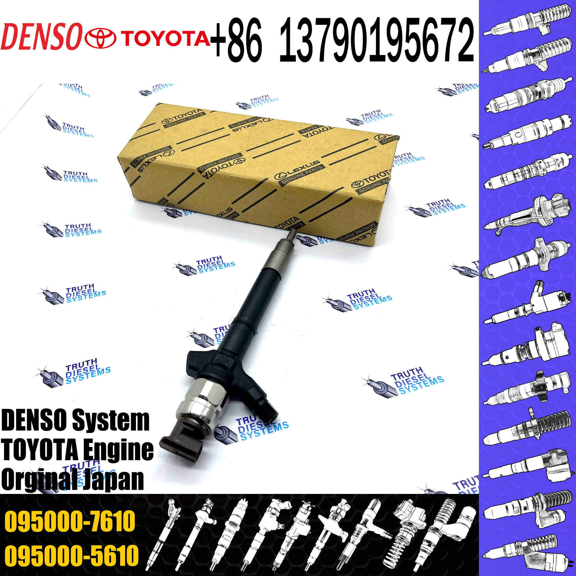 Common Rail Diesel Fuel Injector Nozzle 23670-09260 095000-7610