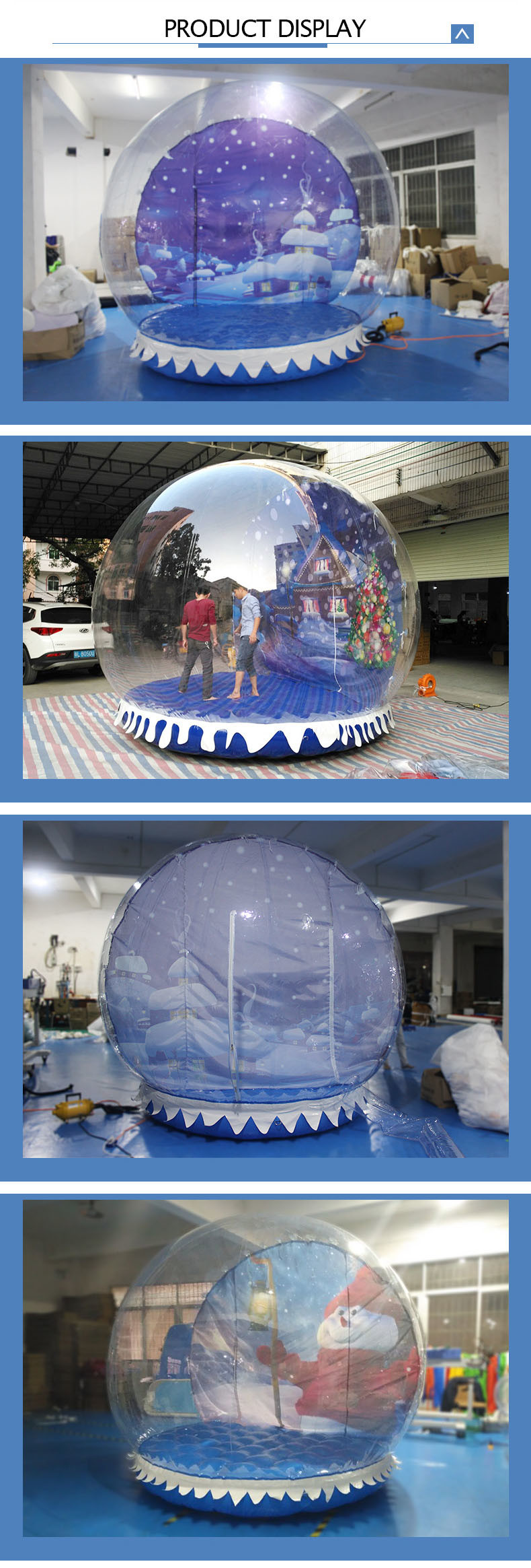 Ornament Inflatable Snow Globe Tent For Holiday 3 Years Warranty