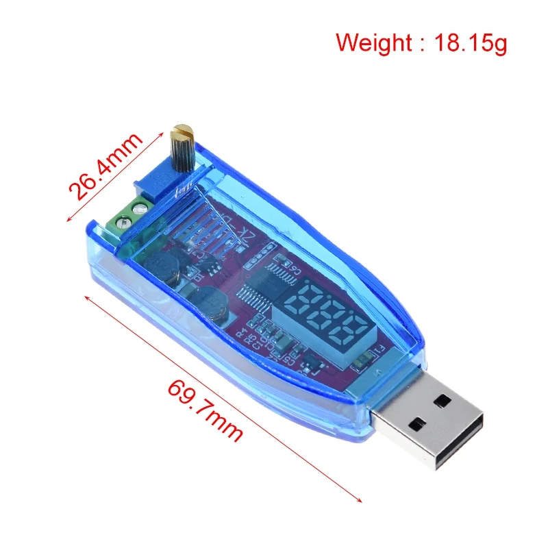 Adjustable Potentiometer USB Step Up/Down Converter for LED DC-DC 5V to DC 1-24V Power