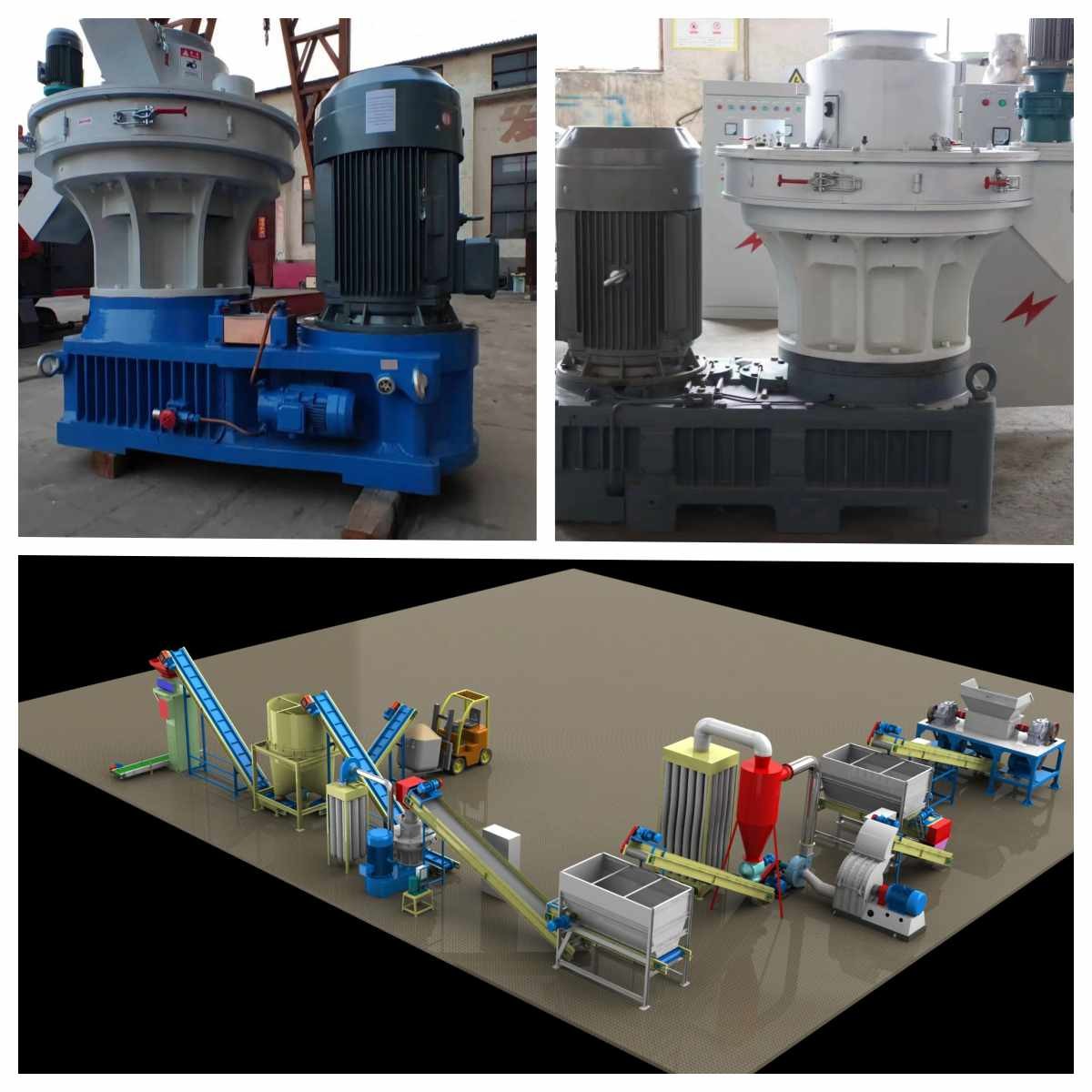 4-12mm Wood Pellet Mill Machine With 0.8-4t/h Capacity And 380V Voltage