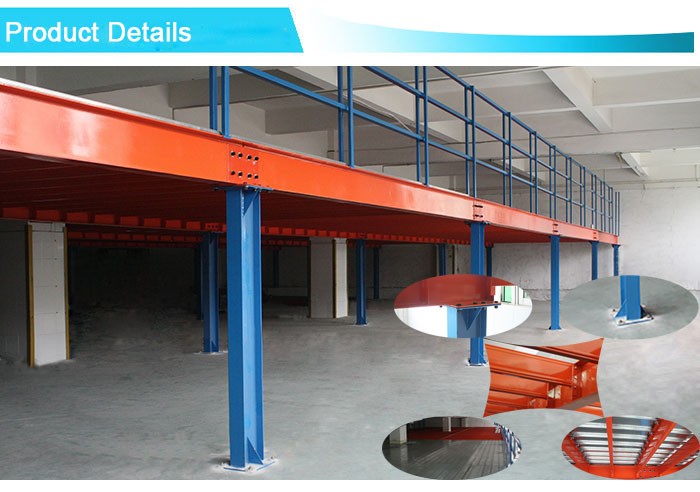 Warehouse storage mezzanine shelving