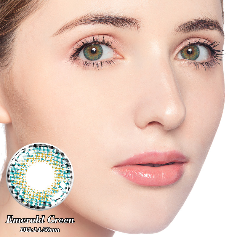 CE0197 Natural Yearly Wildcat Green Contact Lens 3 Tones