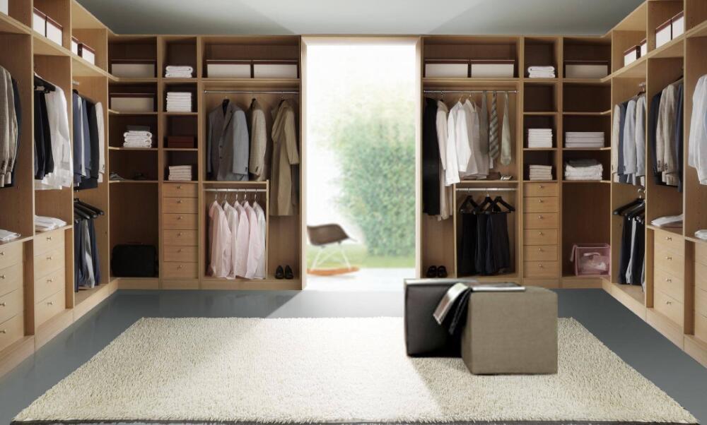 Modern Style Wooden Bedroom Combination Walk-in Closet for Home Villa Hotel Apartment
