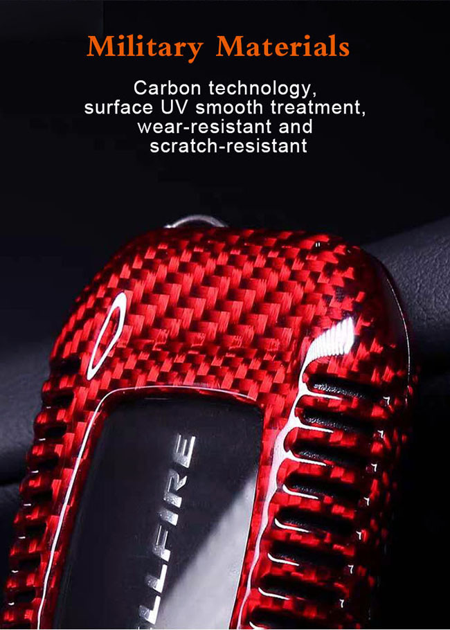 3K Low Flammability Alphard Carbon Fiber Car Key Case