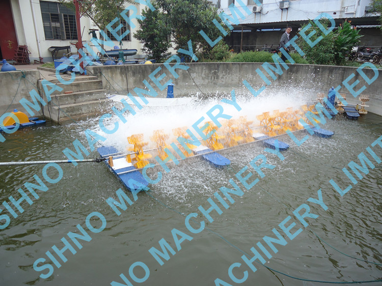 10 Impellers Long Arm Diesel Engine Paddle Wheel Aerator,Multi-impellers aerator